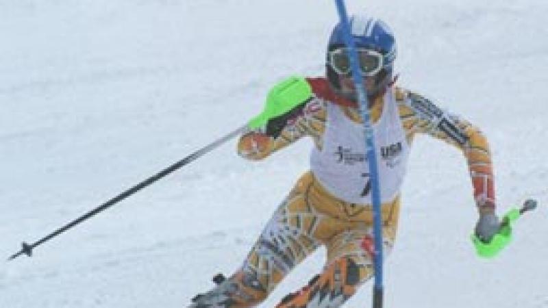 Alexandra Starker in an Alpine Skiing race