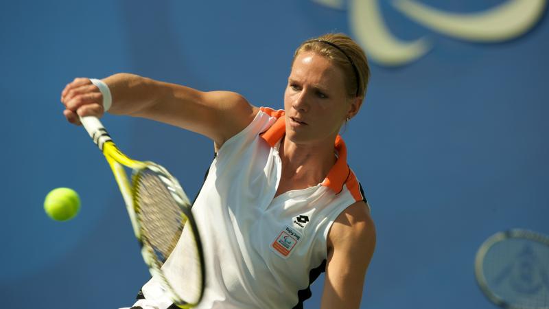 Esther Vergeer in action at the Beijing 2008 Paralympic Games