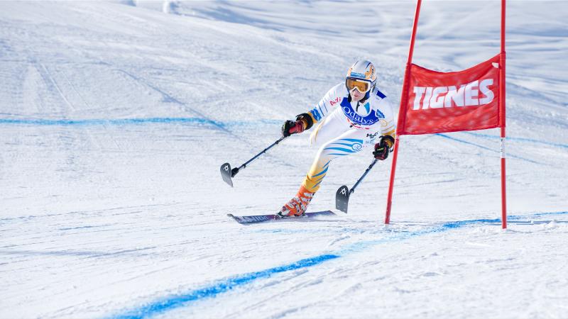 IPC Alpine Skiing Europa Cup in Tignes France. 