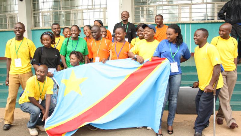 Athletes, coaches and youth co-ordinators from the Democratic Republic of Congo