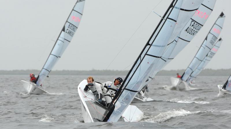 Alexandra Rickham and Niki Birrell GB Skud Steam at the 2012 IFDS World Championships