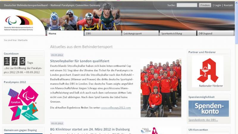 screenshot of the website of NPC Germany