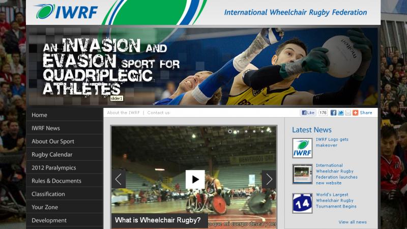 International Wheelchair Rugby Federation New Website's Screenshot