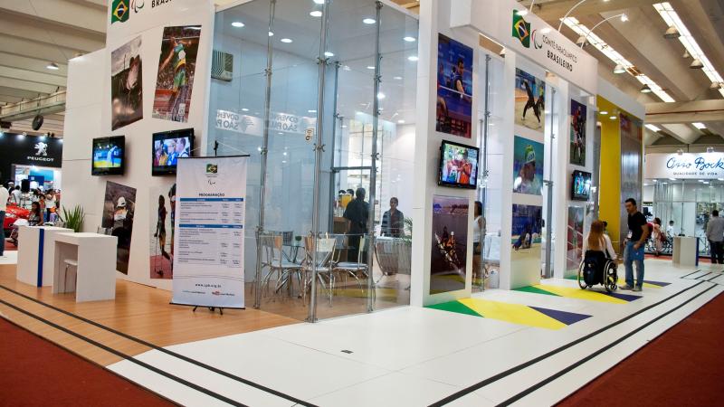 the Brazilian Paralympic Committee's stand 
