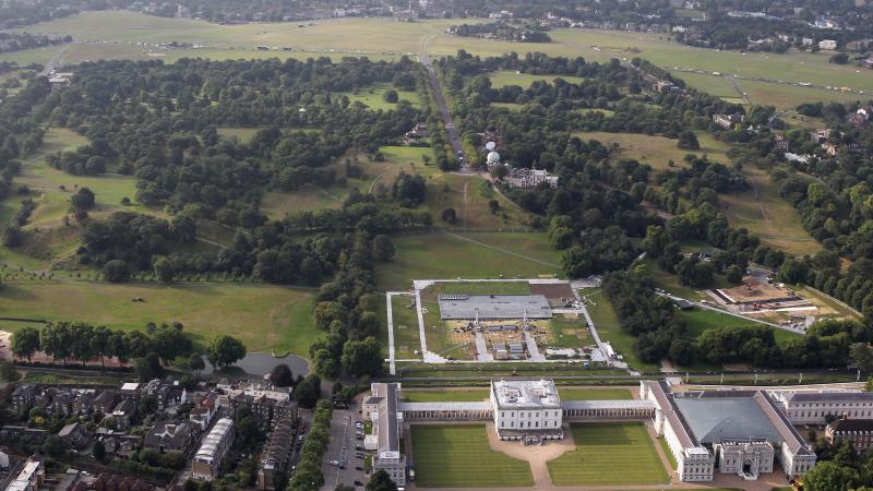 Aerial view of a park (Greenwich Park)