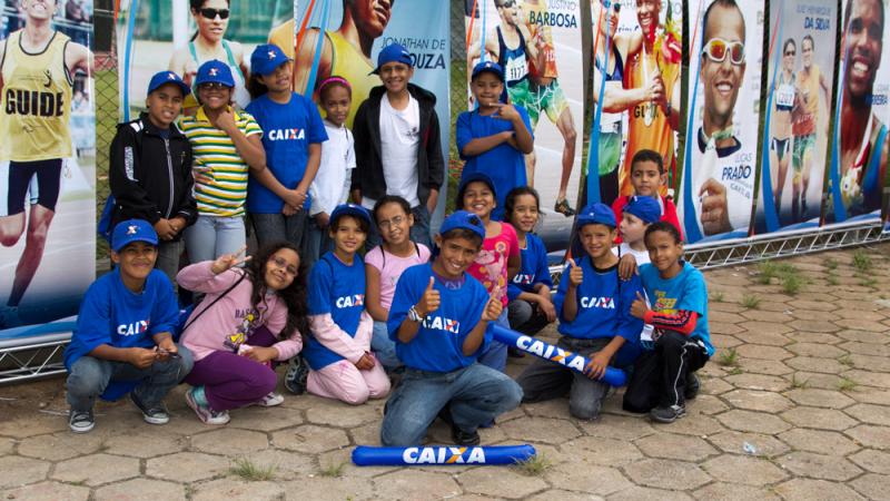 Kids from social programmes invited by Brazil’s sponsor to cheer for athletes