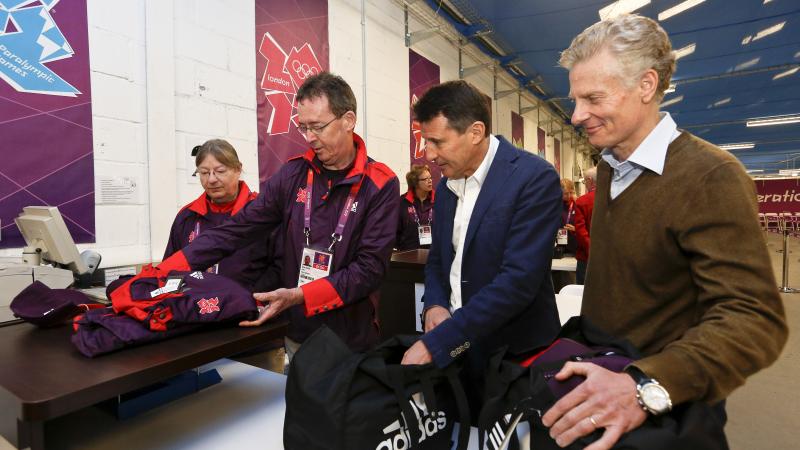 Seb Coe and  Paul Deighton launch the London 2012 Uniform Distribution and Accreditation Centre (UDAC)