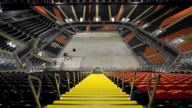 Interior of Basketball Arena