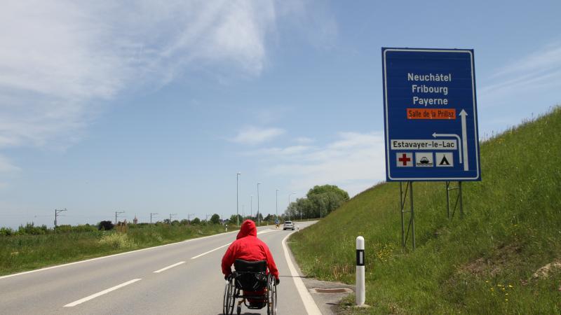 A picture of a lonely man in a wheelchair 