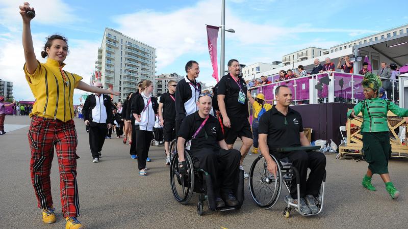 Michael Johnson and Duane Kale at the Olympic Park