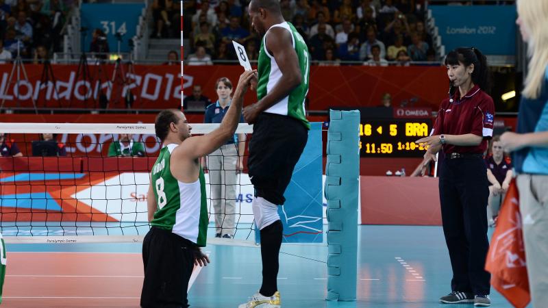 Russia-Brazil sitting volleyball