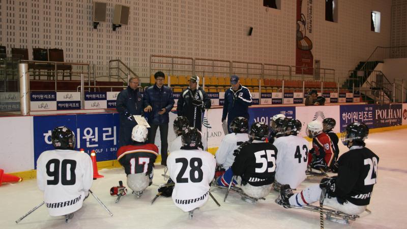 Korea ice sledge hockey clinic