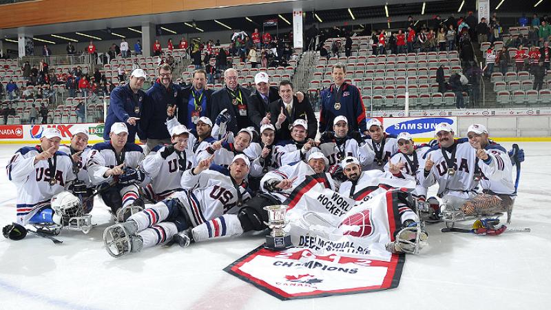 USA ice sledge hockey team