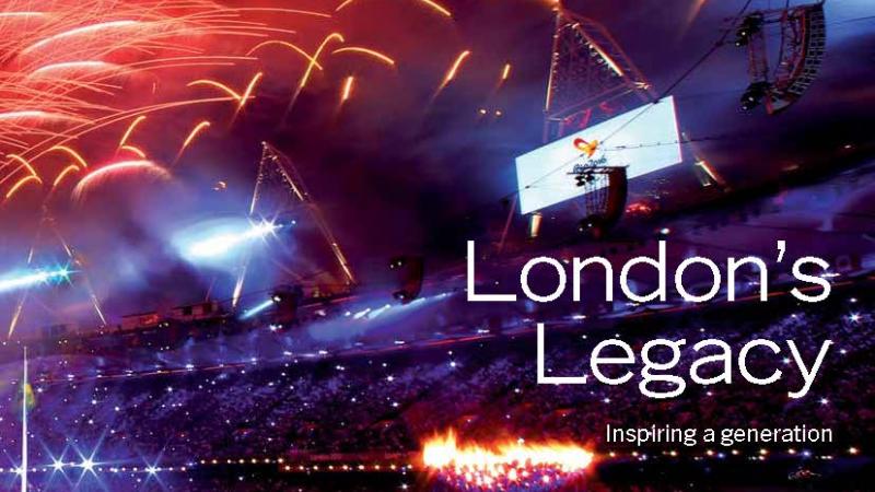 Cover photo of the magazine Paralympian showing fireworks light up the stadium during the closing ceremony at the London 2012 Paralympic Games