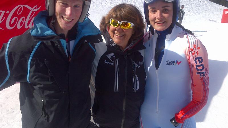 Sylvana Mestre with IPC Development Camp graduates Marie Bochet and Jasper Balcaen