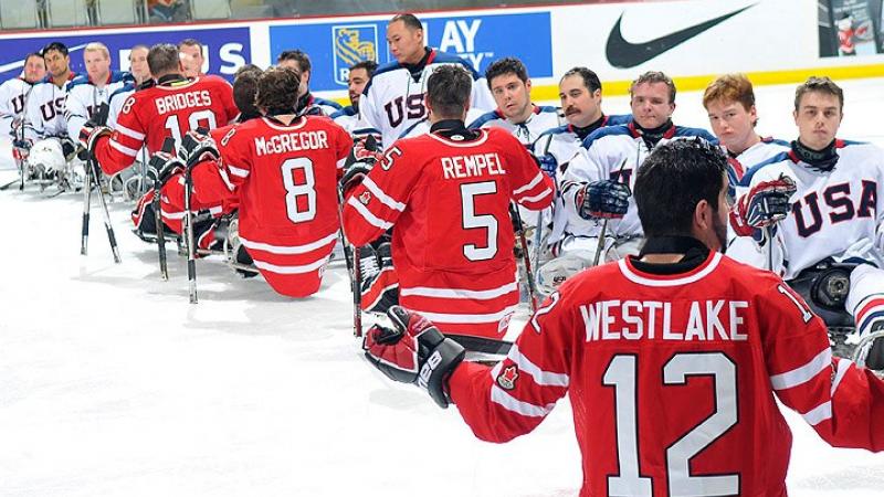 USA-Canada ice sledge hockey