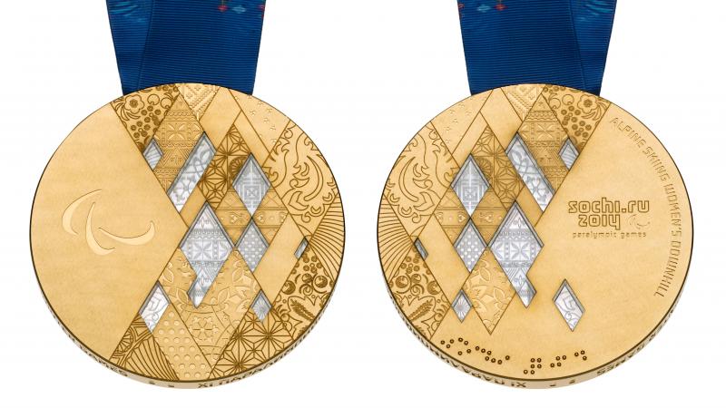 Sochi 2014 gold medal front and back