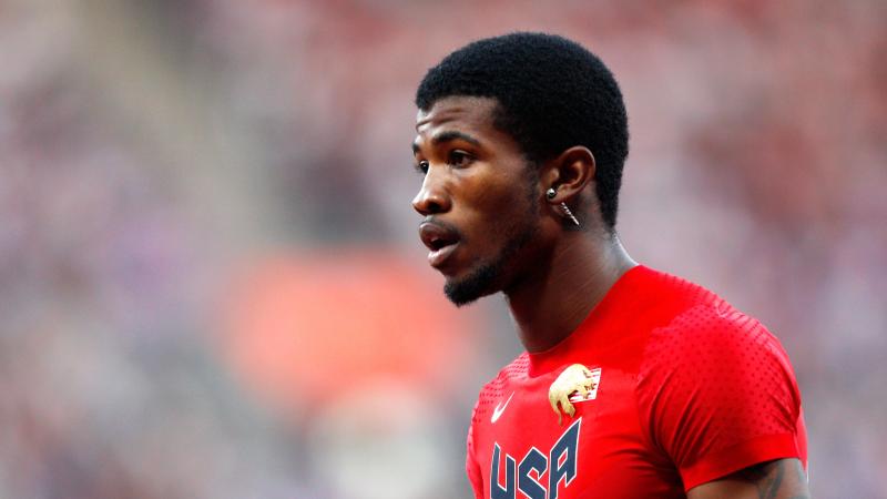 Richard Browne of the United States looks on after the Men's 100m T44 heats on day 7 of the London 2012 Paralympic Games