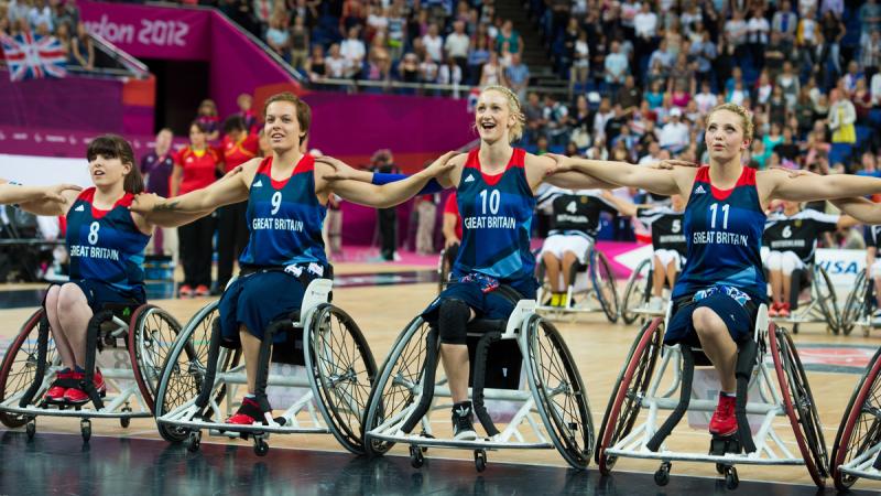 Great Britain woman's Wheelchair Basketball players at London 2012