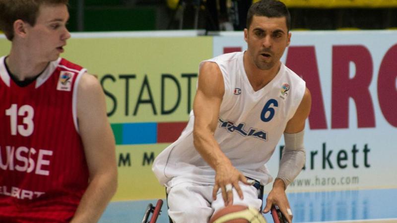 Italy against Switzerland at the IWBF European Championships in Frankfurt