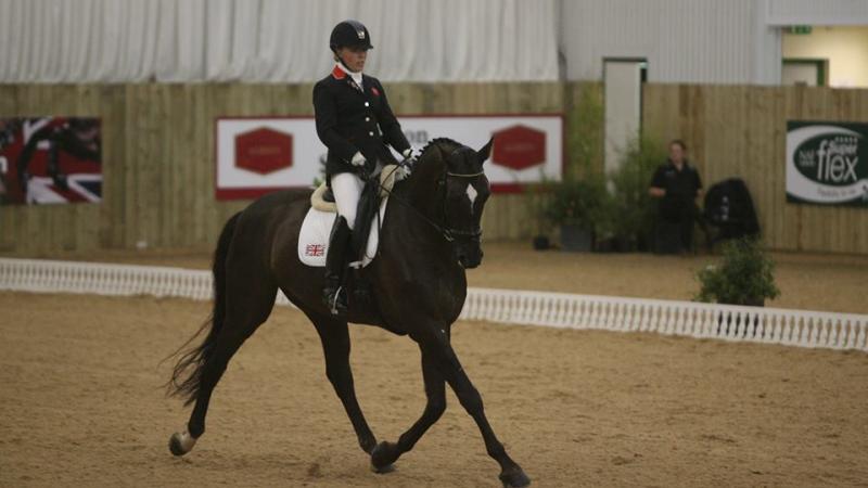 Sophie Wells in a dressage competition