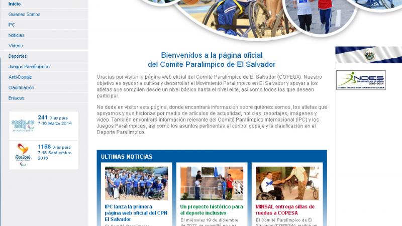 El Salvador website screenshot