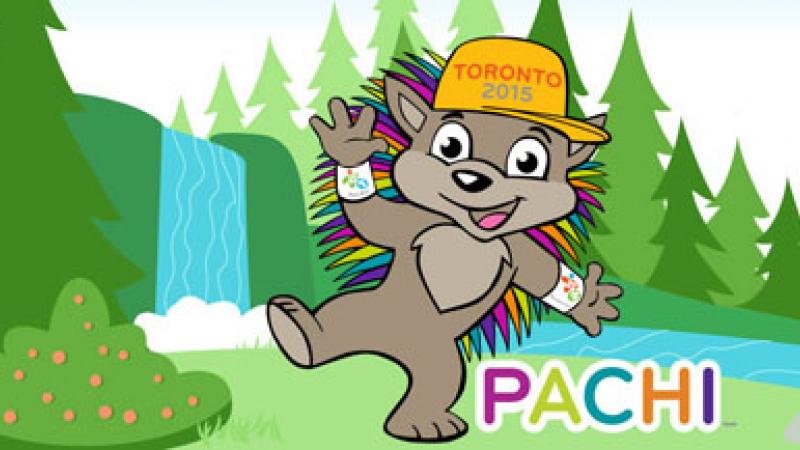 Pachi, the visually impaired mascot for the Toronto 2015 Pan American and Parapan American Games
