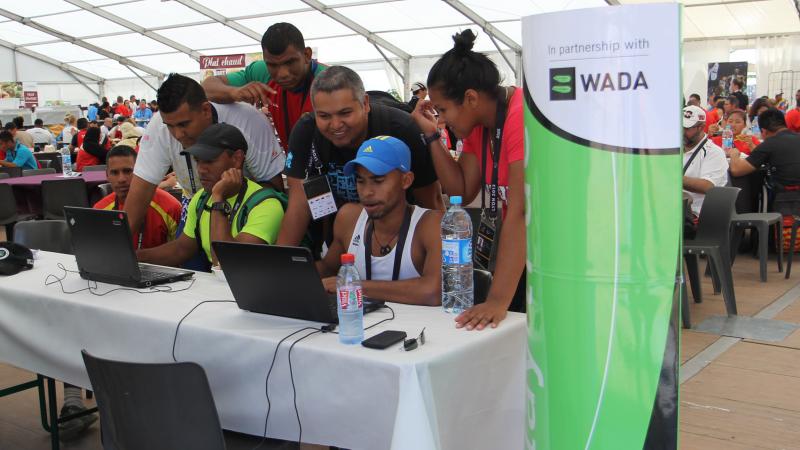 Lyon 2013 anti-doping booth