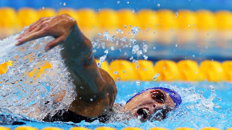 Athlete swimming.