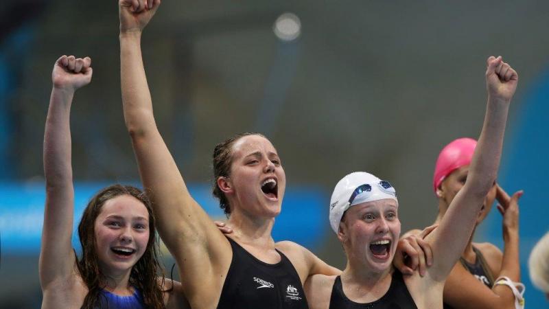 Australia’s women’s 4x100m medley relay 34 points