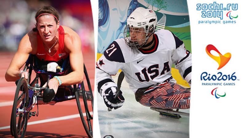 U.S athletes Tatyana McFadden and Alexi Salamone