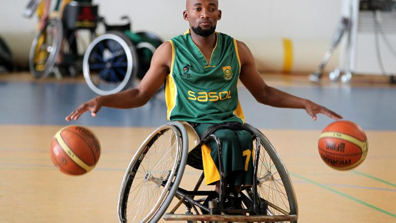 Gift Mooketsi of South Africa attends a a training session at the Landessportzentrum Thueringen on June 29, 2012 in Erfurt, Germany. Photo by Karina Hessland
