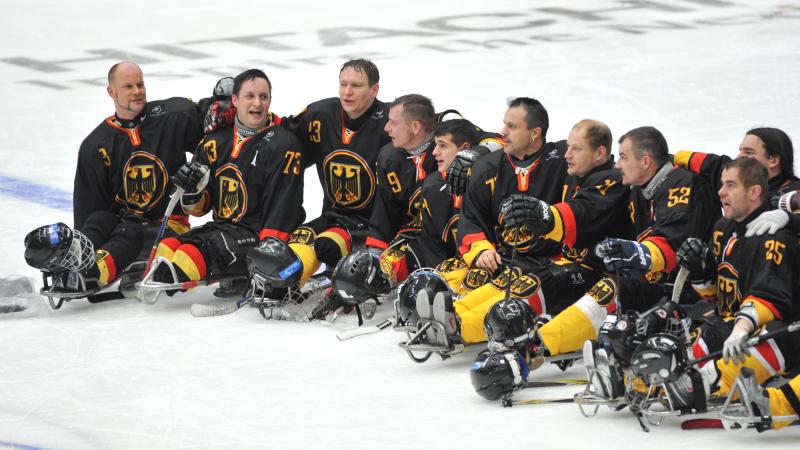 Germany's ice sledge hockey team