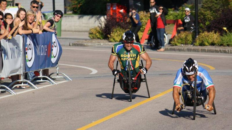 Alex Zanardi and Ernst Van Dyk