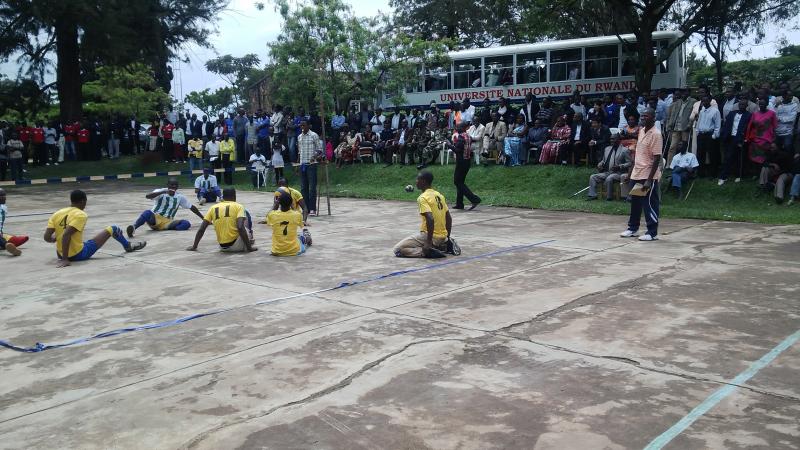 Rwanda sitting volleyball local children