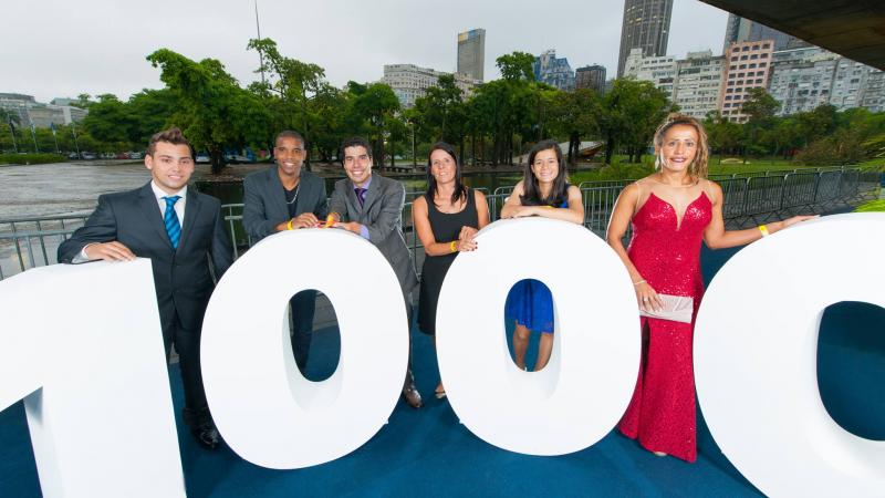 Brazilian athletes celebrate 1000 days to go until Rio 2016