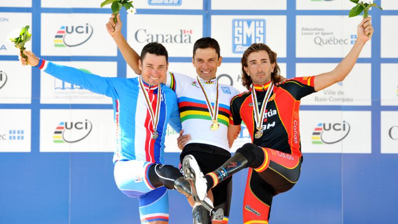Jiri Jezek and Carol-Eduard Novak on podium