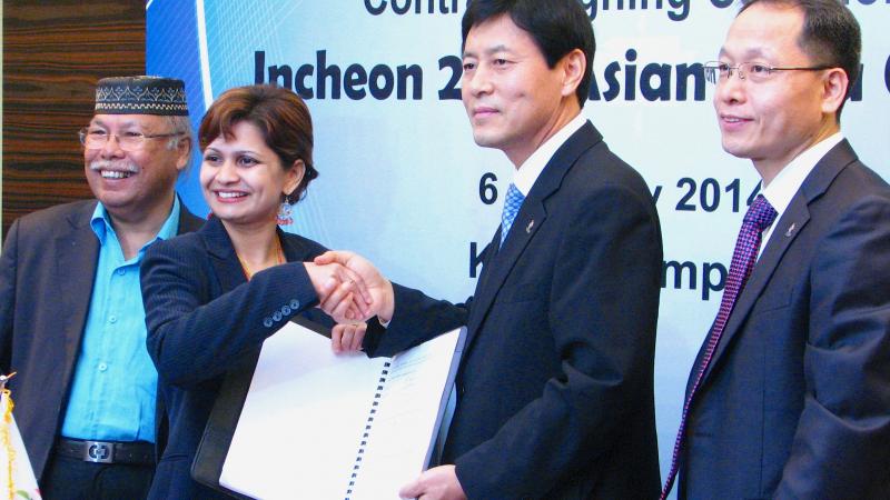 Incheon contract signing