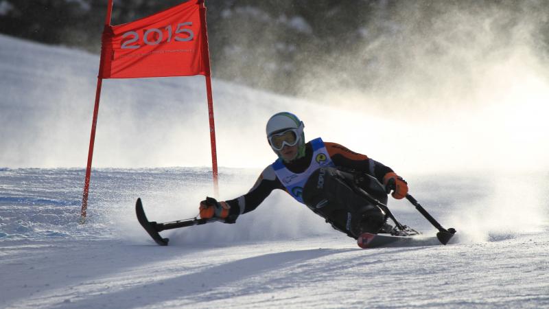 Anna Schaffelhuber at the IPC Alpine World Cup in Panorama, Canada