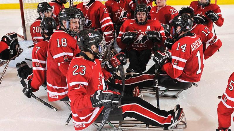 Canada's ice sledge hockey team