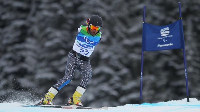 Mher Avanesyan of Armenia competes in the Men's Standing Giant Slalom during Day 6 of the 2010 Vancouver Winter Paralympics