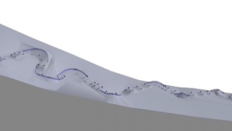 3D model of para-snowboard course Sochi 2014