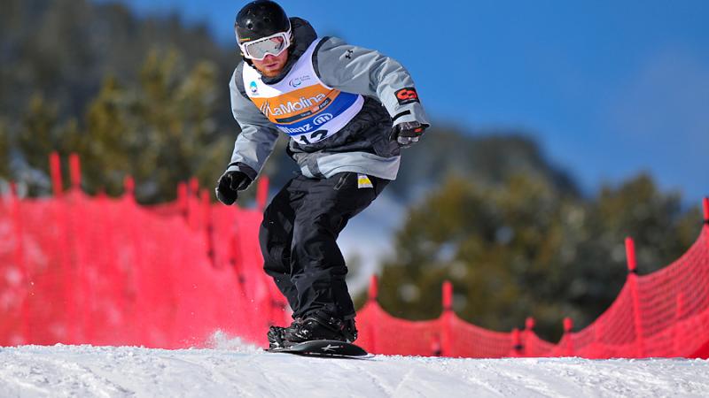 Training at the IPCAS Snowboard World Cup Finals La Molina, Spain