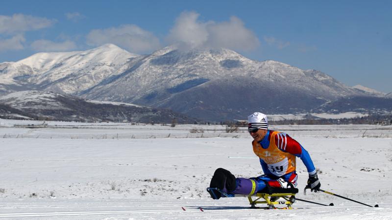 Norway's nordic skier Ragnhild Myklebust at the 2002 Salt Lake City Paralympic Winter Games