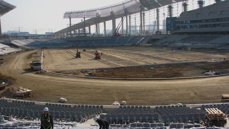 Incheon Main Asian Stadium construction