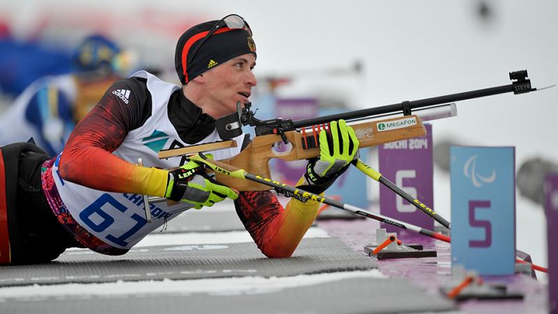 Martin Fleig of Germany competes at the Sochi 2014 Winter Paralympic Games.