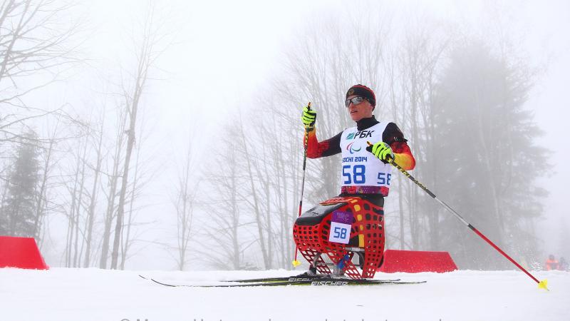 Martin Fleig of Germany competes at the Sochi 2014 Paralympic Winter Games.