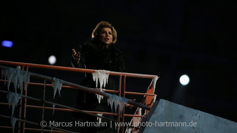 IPC Honorary Board Member and Russian opera singer Maria Guleghina performing during the Opening Ceremony of the Sochi 2014 Paralympic Winter Games.