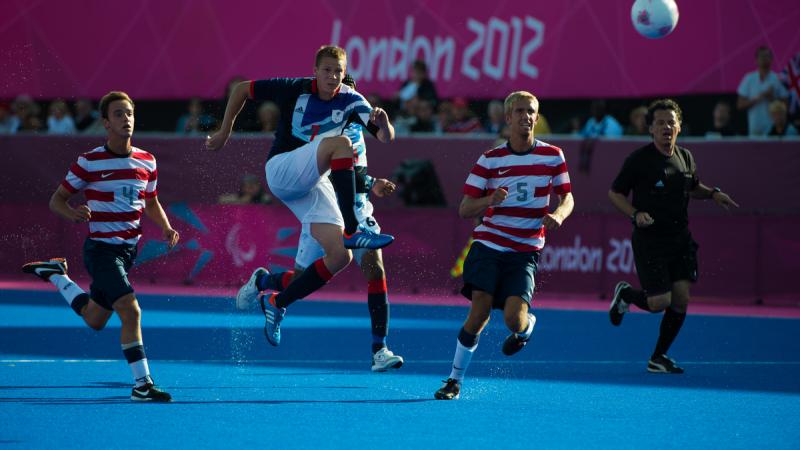 Adam Ballou of USA competes at the London 2012 Paralympic Games.