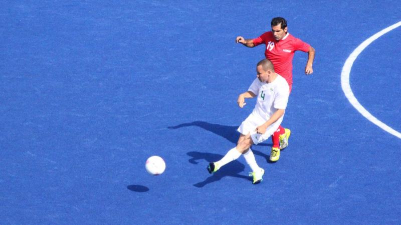 Brazilian player makes a pass